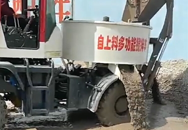 平口搅拌车施工案例