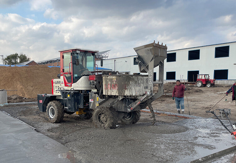 平口搅拌车施工案例